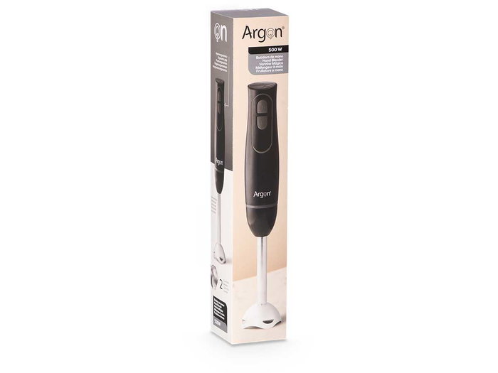 Argon Batidora de Mano 500W, Color Negro y Gris, para Uso Doméstico, Dimensiones 6.5x36x6.5 cm (Set de 8)