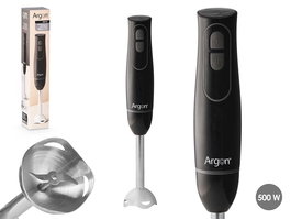 Argon Batidora de Mano 500W, Color Negro y Gris, para Uso Doméstico, Dimensiones 6.5x36x6.5 cm (Set de 8)