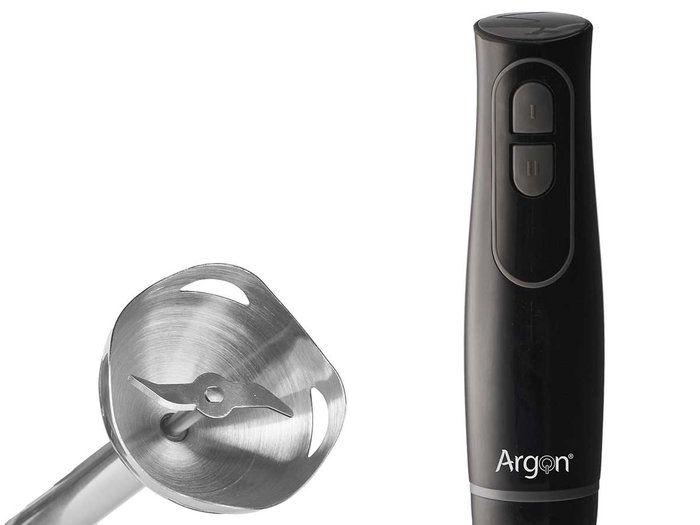 Argon Batidora de Mano 500W, Color Negro y Gris, para Uso Doméstico, Dimensiones 6.5x36x6.5 cm (Set de 8)