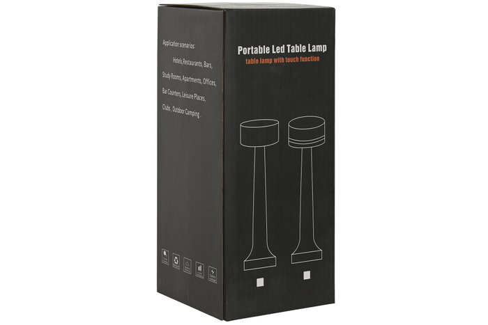 DKD Home Decor Lámpara de Sobremesa LED Metal Táctil Recargable (Surtido de 2 unidades)
