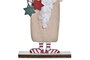 DKD Home Decor Figura Navidad Tradicional Papa Noel Natural Rojo Blanco MDF Poliester 4 x 25 x 9.5 cm (12 Unidades)