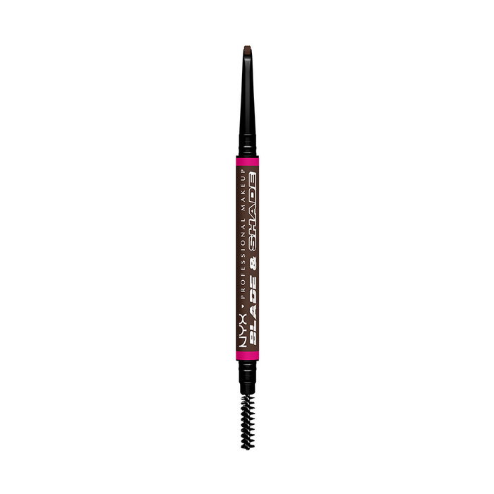 Nyx Professional Make Up Lápiz de Cejas Doble Punta Blade & Shade Nano #07-Ash Brown - Larga Duración Hasta 16 Horas