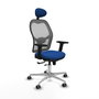 PIQUERAS Y CRESPO Silla de oficina Jorquera con mecanismo Sincro/Traslack, Azul y Gris