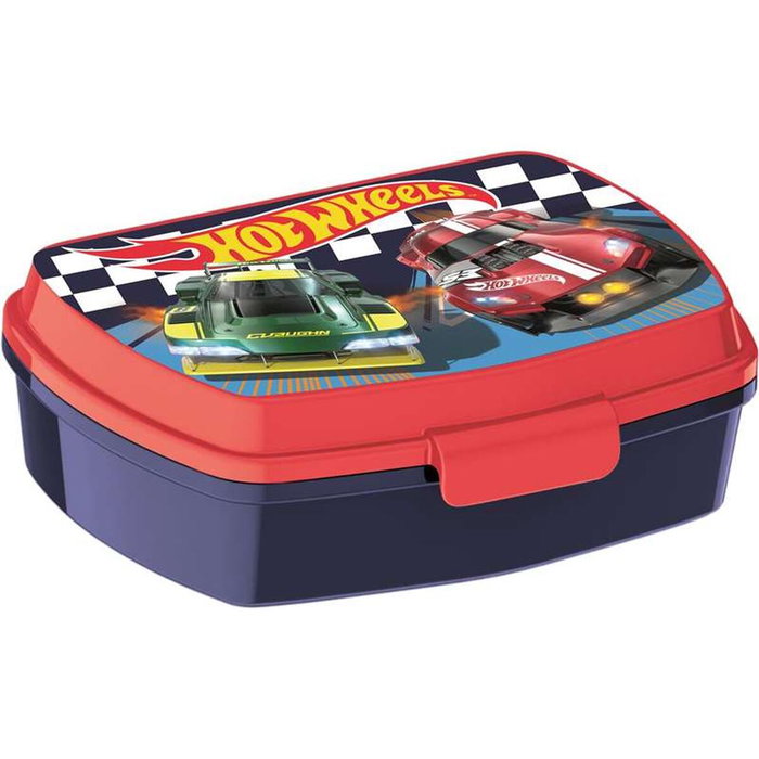 Stor Sandwichera Rectangular Hotwheels Blue Fire Stor Sandwichera Rectangular Hotwheels Blue Fire