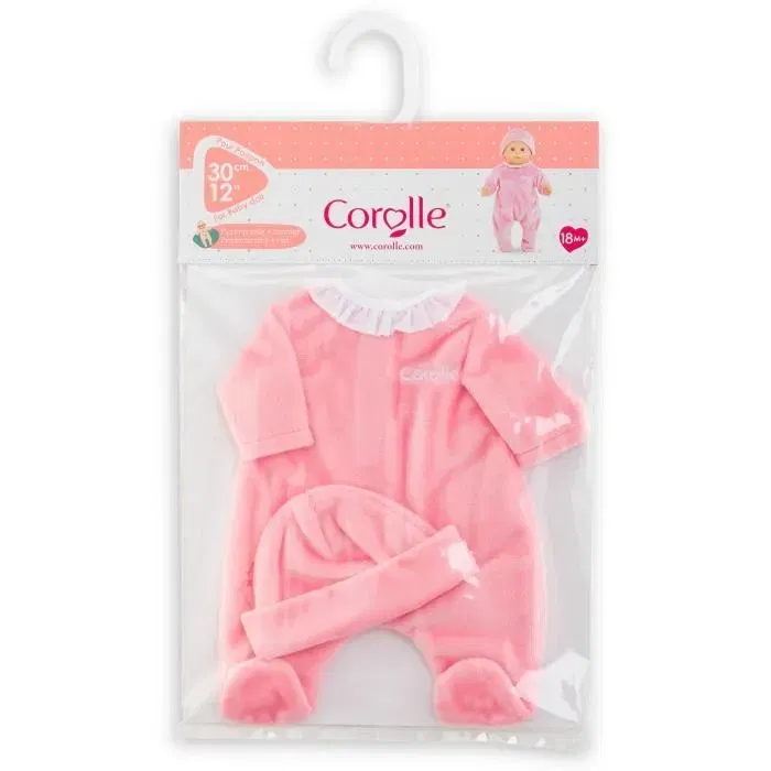 Corolle Pijama y gorro rosa COR4062013110622 Ropa para muñeca de 30cm A partir de 18 meses