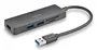NGS IHUB READER Hub Lector USB 3.0 con 3 puertos, ranura SD y MicroSD, velocidad hasta 5000 Mbit/s, color Negro