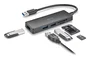 NGS IHUB READER Hub Lector USB 3.0 con 3 puertos, ranura SD y MicroSD, velocidad hasta 5000 Mbit/s, color Negro