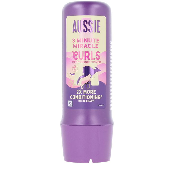 Aussie Bouncy Curls Acondicionador Profundo Hidratante para Rizos, Sella y Nutre Cabello, 250 ml