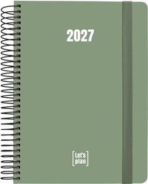 Grafoplas Agenda Anual 2027 Colors con Espiral y Goma Verde A5