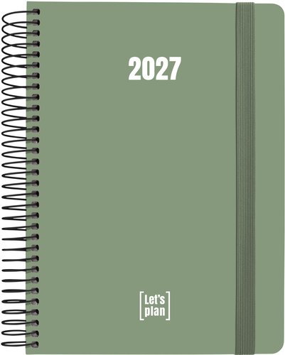 Grafoplas Agenda Anual 2027 Colors con Espiral y Goma Verde A5 Grafoplas Agenda Anual 2027 Colors con Espiral y Goma Verde A5
