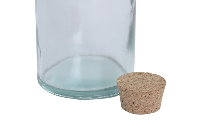 DKD Home Decor Botella de Vidrio Reciclado Ecológico 1,2L (Pack de 6)