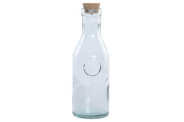 DKD Home Decor Botella de Vidrio Reciclado Ecológico 1,2L (Pack de 6)