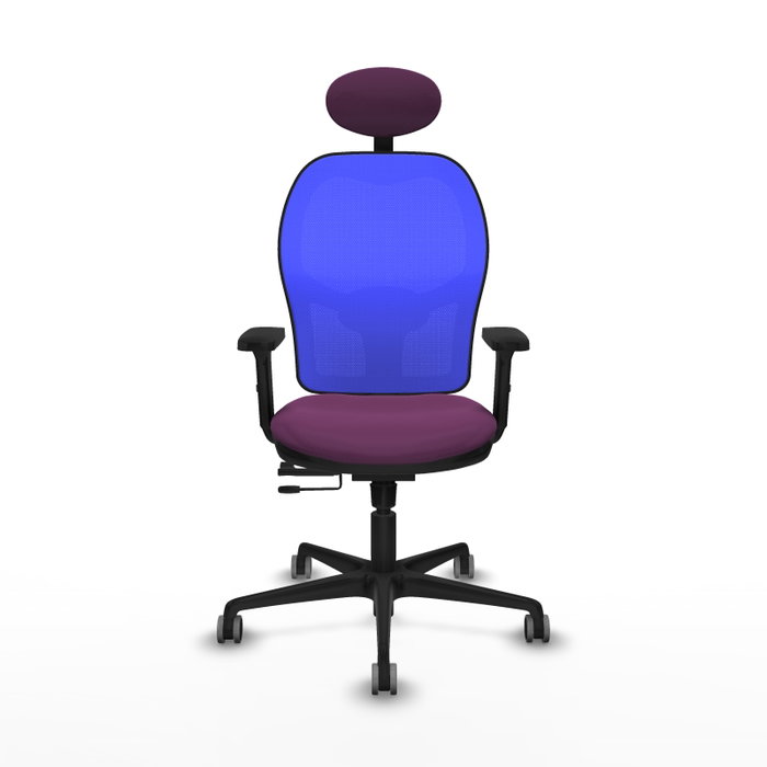PIQUERAS Y CRESPO Silla de oficina Jorquera con mecanismo Sincro/Traslack, Morado y Azul