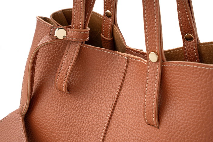 Lucky Bees 1274 Bolso de Hombro Cuero de Polivinilo Color Tan