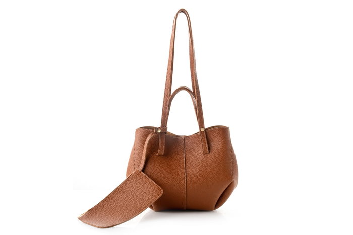 Lucky Bees 1274 Bolso de Hombro Cuero de Polivinilo Color Tan