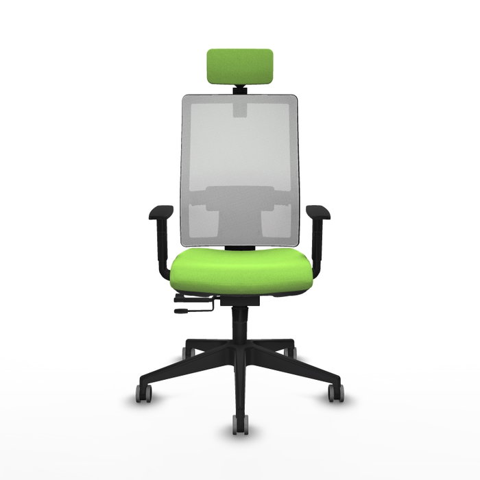 PIQUERAS Y CRESPO Silla de oficina Horna Sincro/Traslack Pistacho y Blanco