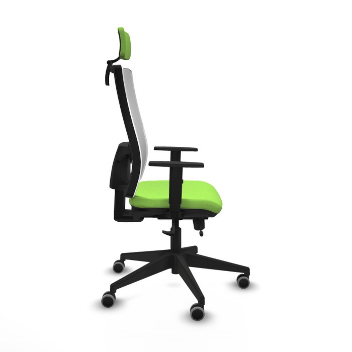 PIQUERAS Y CRESPO Silla de oficina Horna Sincro/Traslack Pistacho y Blanco