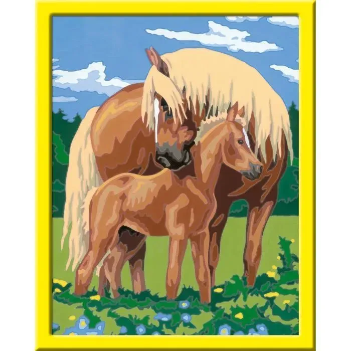 Ravensburger 25850 Caballos orgullosos (31 x 21 cm) Kit de Pintura por Números para Niños a Partir de 7 Años