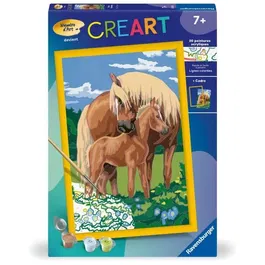 Ravensburger 25850 Caballos orgullosos (31 x 21 cm) Kit de Pintura por Números para Niños a Partir de 7 Años