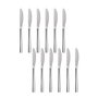 Summa Cuchillo Postre Satin - Cuchillo de Postre en Acero Inoxidable Satinado, Longitud 200 mm (Set de 12)