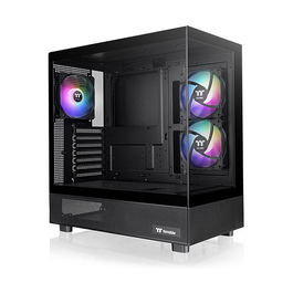 Thermaltake Midi View 270 Plus TG Midi Torre, Cristal Templado Negro, ARGB