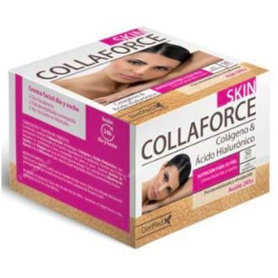 DIETMED Collaforce Skin Crema 50Ml - Crema Facial Antiarrugas con Colágeno y Ácido Hialurónico, Hidratante de Día y Noche