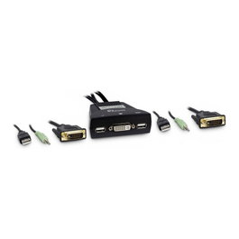 Inter-Tech LS-21DA DVI Switch KVM de 2 puertos