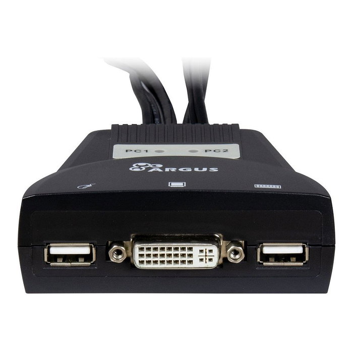 Inter-Tech LS-21DA DVI Switch KVM de 2 puertos
