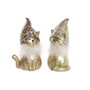 DKD Home Decor Figura de Gato en Resina 9x6x15 cm, Surtido de 2 unidades