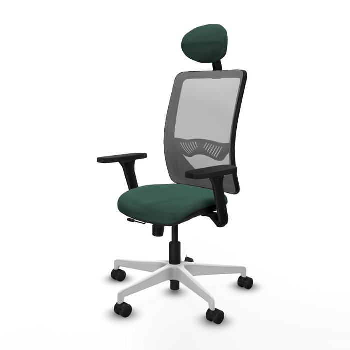 PIQUERAS Y CRESPO Silla de oficina Zulema con mecanismo Sincro/Traslack, Verde botella y Gris PIQUERAS Y CRESPO Silla de oficina Zulema con mecanismo Sincro/Traslack, Verde botella y Gris