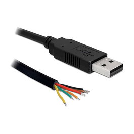 DeLOCK Konverter USB 2.0 a TTL 6 Cable Adaptador Serie 1.8 m Negro