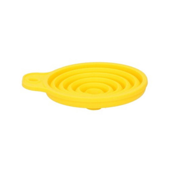 Dunlop Embudo de Silicona Plegable para Automoviles, Color Amarillo, Ø9 x 10 cm, Embudo de Coche