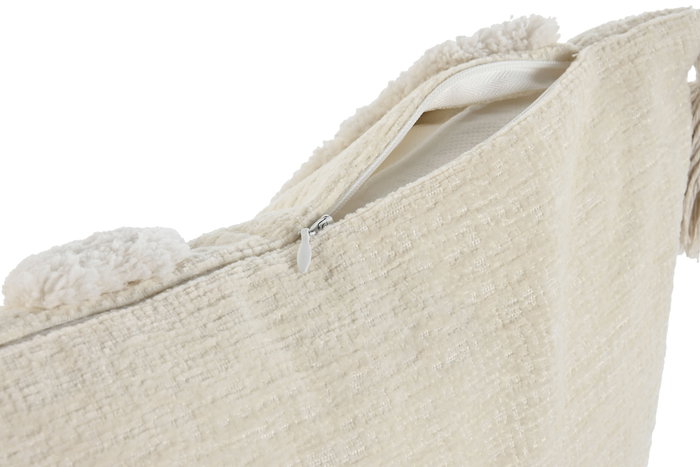 DKD Home Decor Pack de 2 Cojines de Poliéster Crudo 45x8x45 cm
