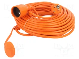 KEL Prolongador de alimentación H05VV-F 3G1,5mm2 25m naranja