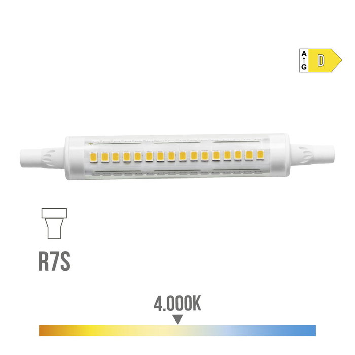 Edm Bombilla lineal LED R7s 9W 1250lm 4000K luz día