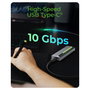 ICY BOX IB-1826MCL-CU31 Caja Externa SSD M.2 NVMe/SATA USB 3.2 Gen 2 Tipo C 10 Gbps con Iluminación RGB, Aluminio Gris, Plug and Play, Hot-swap