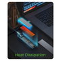 ICY BOX IB-1826MCL-CU31 Caja Externa SSD M.2 NVMe/SATA USB 3.2 Gen 2 Tipo C 10 Gbps con Iluminación RGB, Aluminio Gris, Plug and Play, Hot-swap