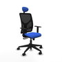 PIQUERAS Y CRESPO Silla de oficina Motilla con mecanismo Sincro, Azul y Negro