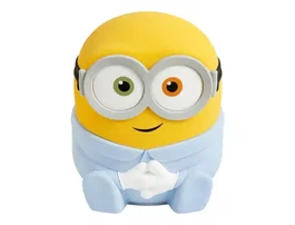 Wondee Lámpara de Silicona Minions Bob con Luz Nocturna, 3 Niveles de Brillo y Modo Pulsante, Temporizador 1-3h, Amarillo, 125x70x300 mm