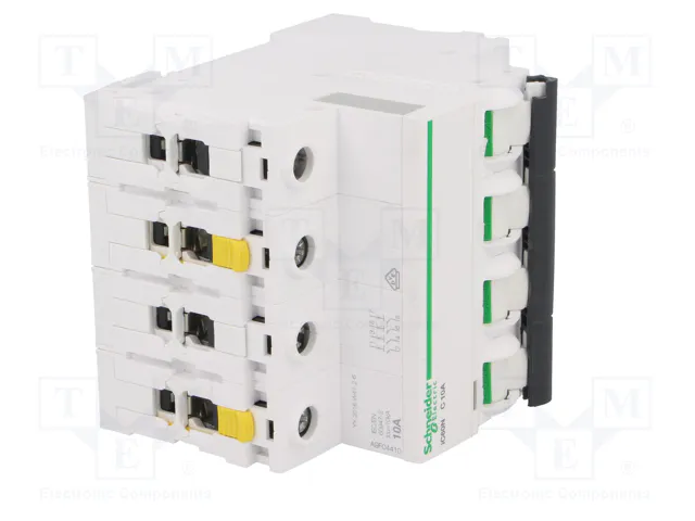 SCHNEIDER ELECTRIC ACTI9 iC60N Interruptor magnetotérmico 4 polos 10A C