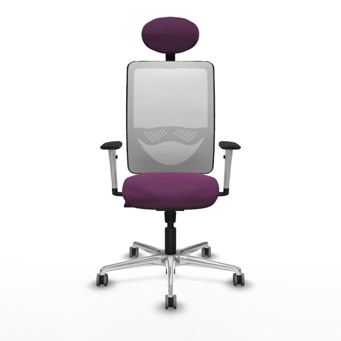 PIQUERAS Y CRESPO Silla de oficina Zulema con mecanismo Sincro, Morado y Blanco