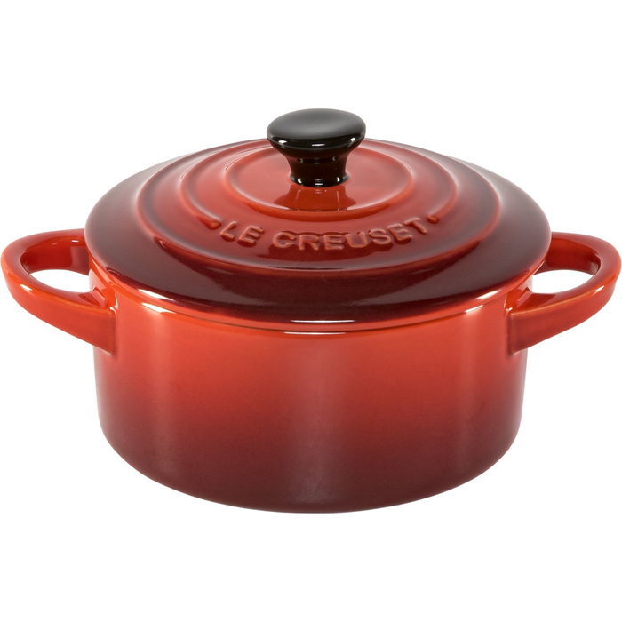 Le Creuset Set de 4 Mini Cocottes de Gres Rojo Cereza Le Creuset Set de 4 Mini Cocottes de Gres Rojo Cereza