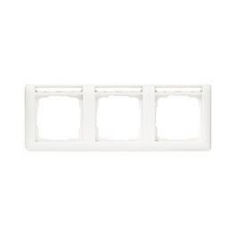 GIRA Marco Standard 55 para 3 enchufes, Blanco, Horizontal