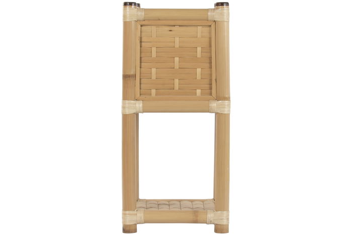 DKD Home Decor Macetero Tropical Natural Bambú y Ratan 35 x 76 x 35 cm