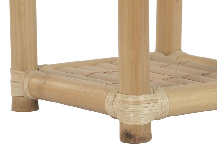 DKD Home Decor Macetero Tropical Natural Bambú y Ratan 35 x 76 x 35 cm