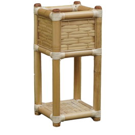 DKD Home Decor Macetero Bambú y Ratán Natural 35x35x76