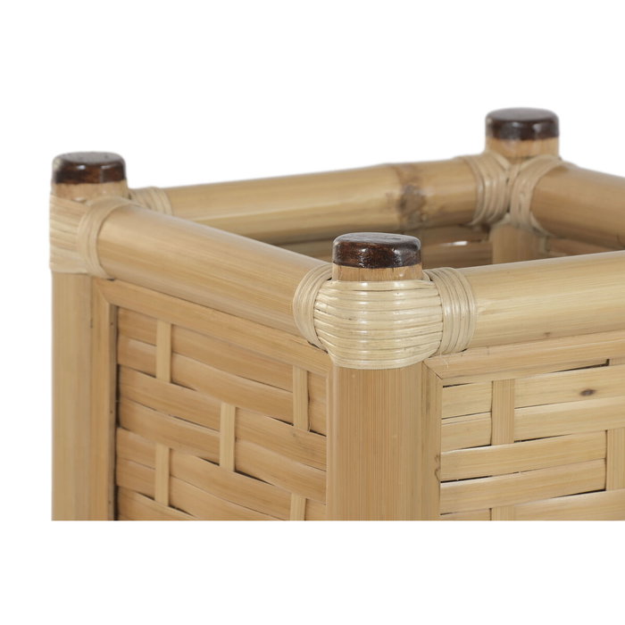 DKD Home Decor Macetero Bambú y Ratán Natural 35x35x76