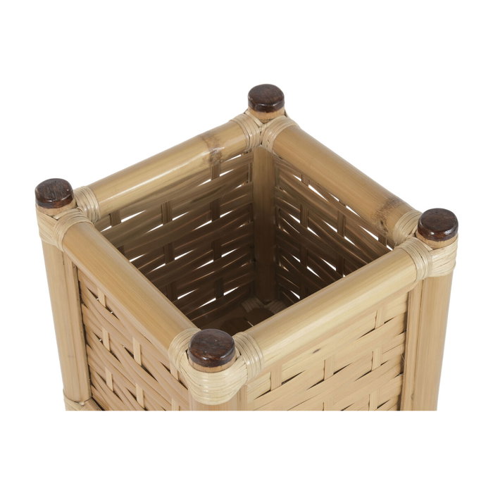 DKD Home Decor Macetero Bambú y Ratán Natural 35x35x76