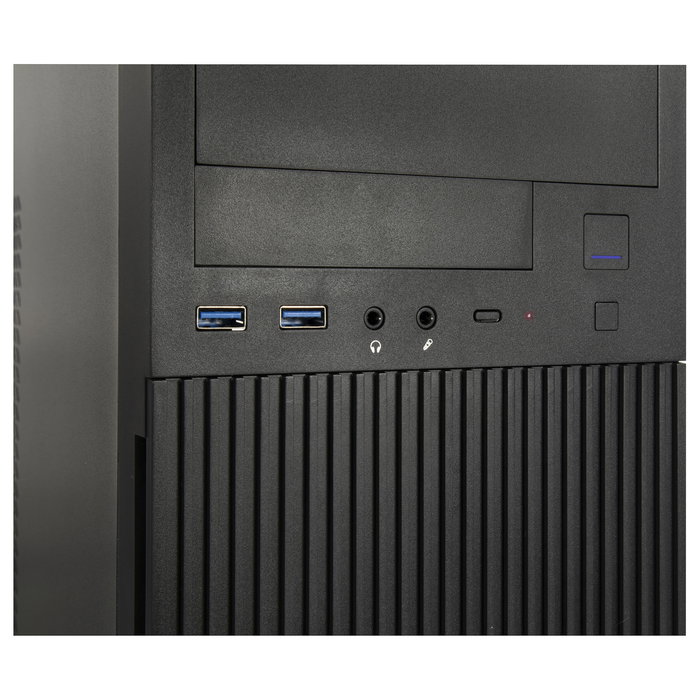 Inter-Tech IT-2815 Linear Caja PC Midi Tower Negro, Compatible con ATX, Micro-ATX, Mini-ITX, 2 Bahías 5.25", 2 Puertos 3.5", USB 3.2 Gen 1 y USB-C