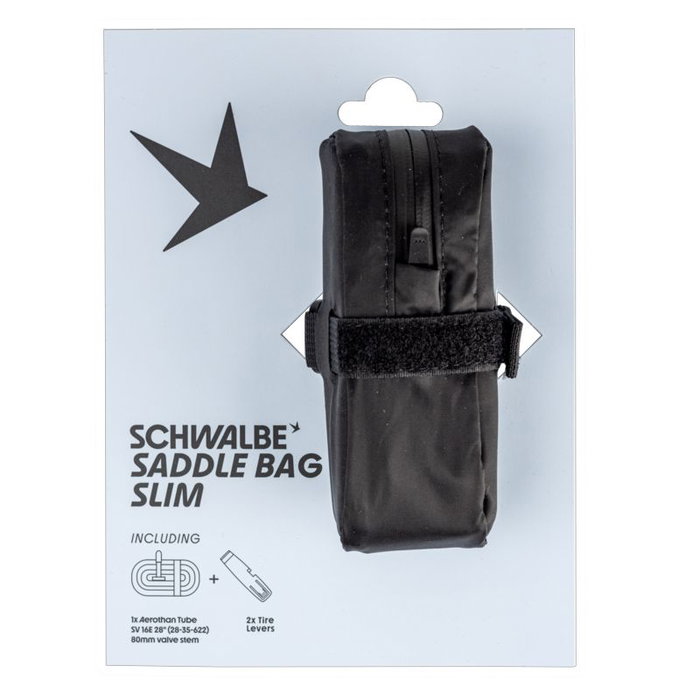 Schwalbe Bolsa para tija de sillín con cámara AEROTHAN 28" y desmontables, Resistente al agua Schwalbe Bolsa para tija de sillín con cámara AEROTHAN 28" y desmontables, Resistente al agua